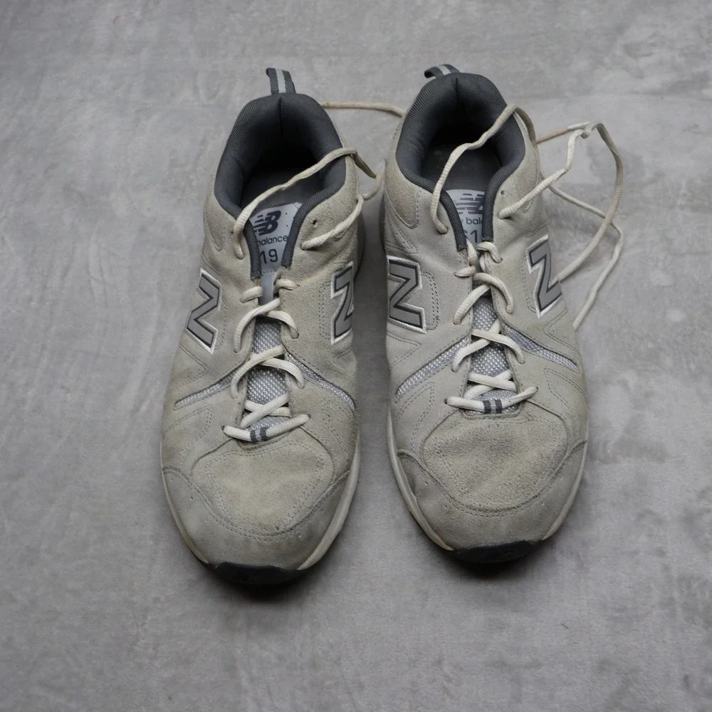 New Balance Mens 13 4E 619 Sneakers Grey Suede Leather Walking Cross Training